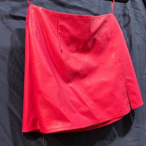 🩷Barbie Pink Leather Mini Skirt🩷